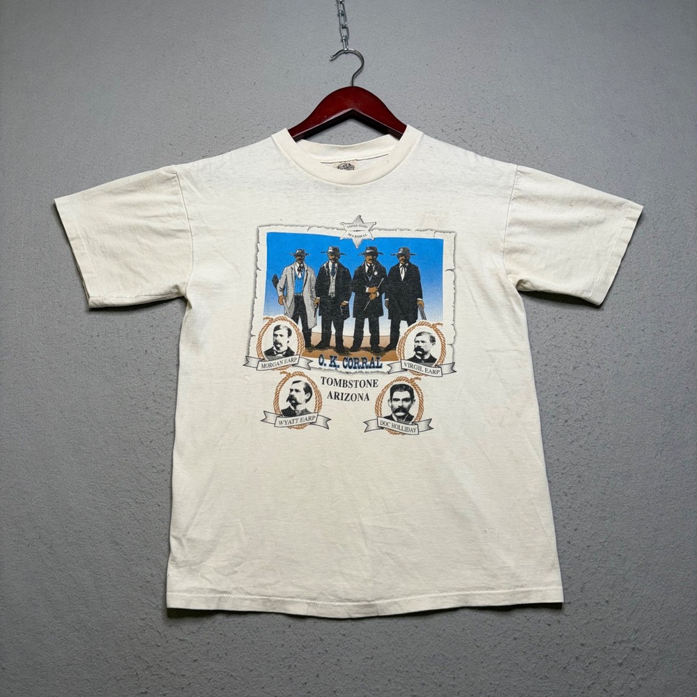 Eagle T-Shirt Mens M White O.K. Corral Tombstone Arizona Vintage Graphic Tee